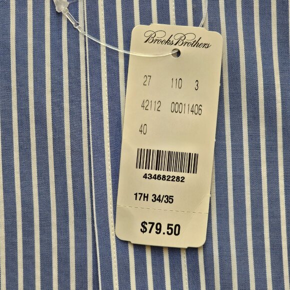NWT Brooks Brothers Regent Fit Non-Iron Button Down 17.5 - Picture 6 of 7